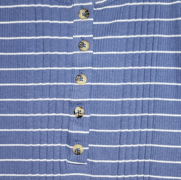 Set of 2 Arizona Jean Co. Blue & Orange Ribbed Striped Tank Mini Dress Size M - Picture 3 of 13